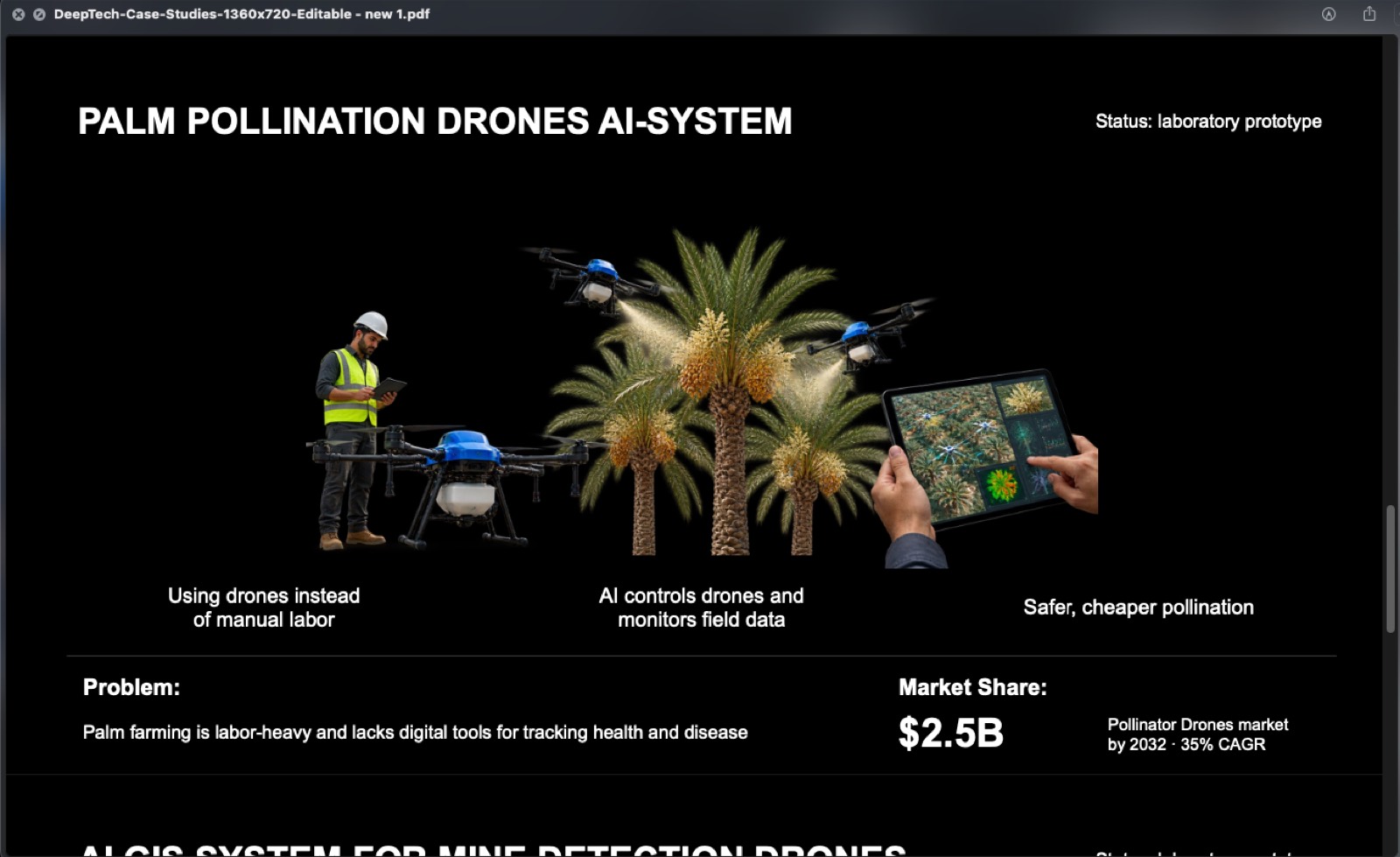 Palm pollination technology visual