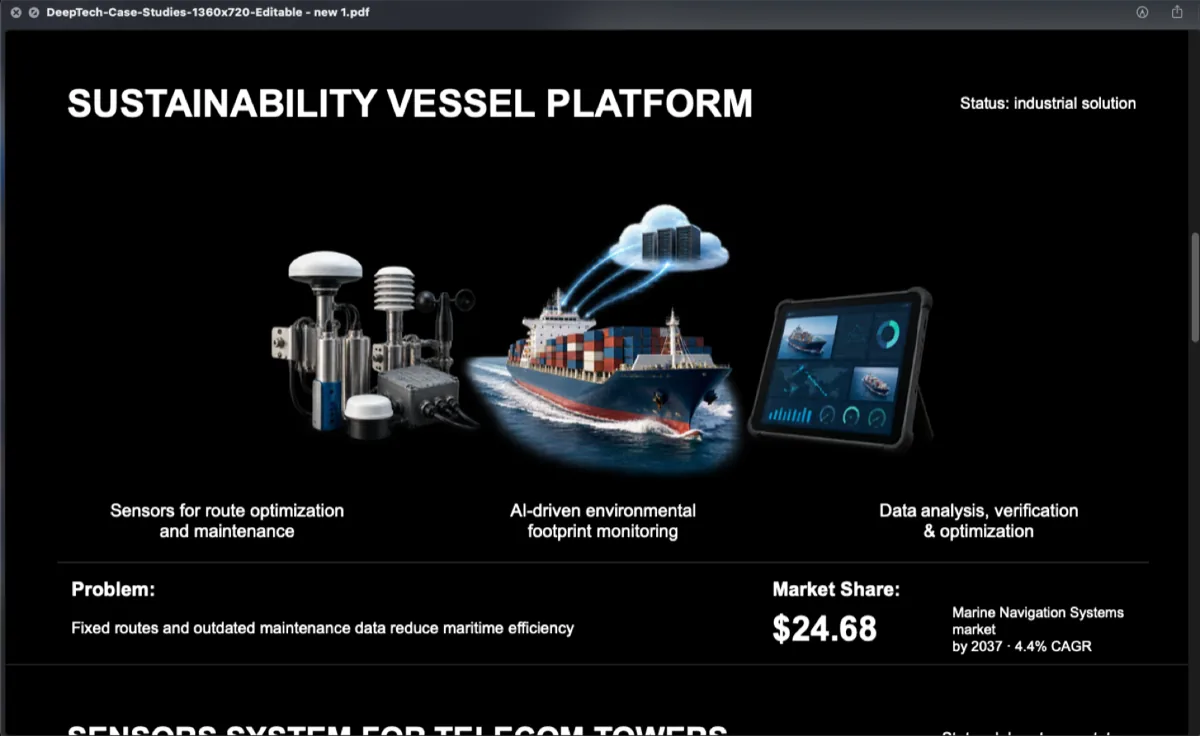 Vessel monitoring platform interface